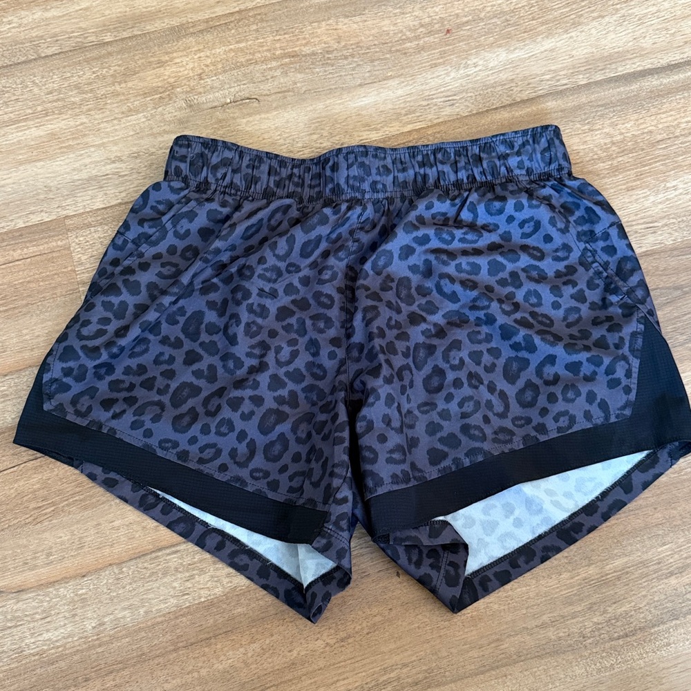black and grey cheetah print shorts